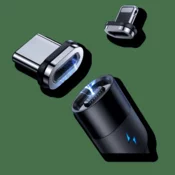 Infostyle Magnetni polnilni in podatkovni kabel 2 v 1 - Črna