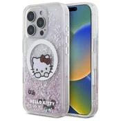 slomart Ohišje Hello Kitty Liquid Glitter Sweet Kitty Bows MagSafe za iPhone 16 Pro - belo
