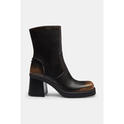 Usnjeni gležnarji Coach Sculpted C Loved Leather Bootie