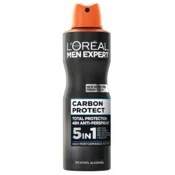 L’Oréal LOréal Men Expert 5v1 Carbon Protect antiperspirant v spreju za moške 250 ml