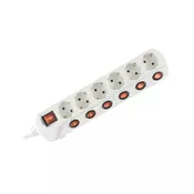 HOME Razvodnik sa 6 mesta 3m 1.5mm2 + prekidaci