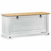 Vidaxl omara za čevlje Corona Bela 99 x 32 x 49 cm Masivno borovo les