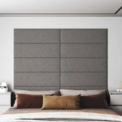 Zidna uzglavlja 12 pcs Svijetlo siva 90 x 30 cm tkanina