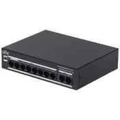 Uniview NSW3000-8T2GT-POE-IN 8-portni PoE omrežni stikalo z uplinkom in kapaciteto 5,6 Gb/s