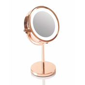 RIO MMST dvostrano LED kozmeticko ogledalo, ružicasto zlato