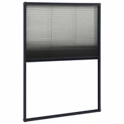 Vidaxl Plise komarnik za okna aluminij antraciten 80x120 cm