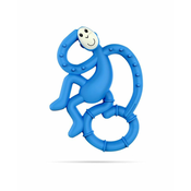 Matchstick Monkey mini grizalo z masažno zobno ščetko, modro