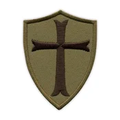 shumee Ščit templjarskih vitezov - umirjen - podlaga za likanje/toplotno varjenje - vezen našitek/značka/emblem