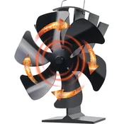 TOMERSUN ventilator za peč na toploto s 6 lopaticami