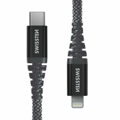 Polnilni in podatkovni kabel Swissten Kevlar USB-C/Lightning 60 W - 1.5 m