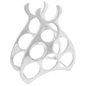 Vidaxl Stojalo za vino srebrna 32 x 14 x 37.5 cm Aluminij