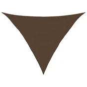 Vidaxl Senčno jadro 160 g/m2 rjavo 3,5x3,5x4,9 m HDPE
