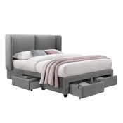 Homestar Postelja SUGI z vzmetnico HARMONY DUO 160x200 cm siva