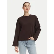 Tommy Hilfiger Bluza WW0WW51740 Rjava Relaxed Fit