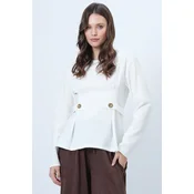 Trend Alacati Stili Ženska bluza Alc-X14701, Krem