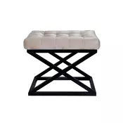 Atelier del Sofa Tabure 50x42x40cm, Crno-Krem