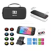 Nintendo Switch 2 zaštitni set s torbom, zaštita za ekran, kucište za konzolu i Joy-Con kontrolere i thumb gripovima – dostupno u 3 varijante - 01
