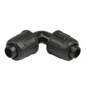 shumee Koleno 90° PP 25 mm zaklepanje 4 palice črne barve