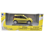 Metalni autić Newray - Fiat Panda 4?4, žuti, 1:43