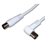 PremiumCord TV kabel M/F priključek 90°, 75 Ohm 3m