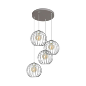 Luster na sajli MERCURE 4xE27/60W/230V siva