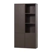 Temno rjava modularna omarica iz masivnega bora 108x215 cm Meggy – WOOOD