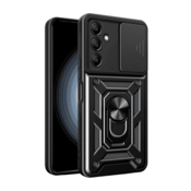 Onasi Silikonski ovitek Armor Ring z zaščito kamere za Samsung Galaxy A37 - črn