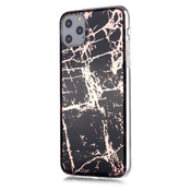 TPU gel ovitek Metal Marble za iPhone 11 Pro Max - črn