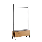 Homestar Oblečni regal AALBORG z klopjo 97x32x180 cm hrast