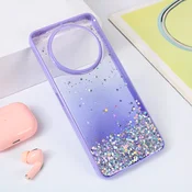 Maska za mobilni telefon Xiaomi Redmi A3 FRAME GLITTER, Ljubicasta