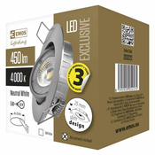 LED točkovna svetilka Exclusive 5W NW srebrni