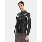 PINKO Usnjena jakna 105296 A2N5 Črna Regular Fit