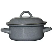 Gastro emajlirana kozica s pokrovom 0,85 l, siva, premer 140 mm