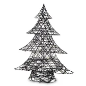 LED okrasek za božično drevo iz črne in zlate plastike, 60x47x12 cm