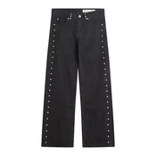 Bershka Kavbojke svetlo roza/črn denim