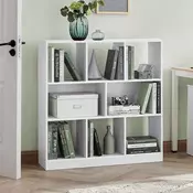 Songmics Knižna omara 975x100x30 cm Bela