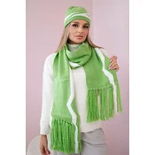 Womens set with scarf Jagna K356 pistachio