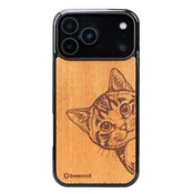 shumee Lesen ovitek Bewood za iPhone 17 Pro MaxCAT LOVER MERBAU