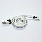 Logo Kabel USB (2.0), USB A moški - microUSB moški, 1 m, ploščat, bel, blister, IZPREDAJ