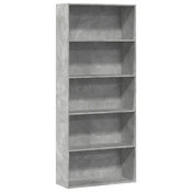 Ormaric za knjige beton sivi 80x30x189 cm konstruirano drvo