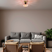 Opviq Zidna lampa Benek-15-14383, 15x15x18cm, IP20, Zlatna boje
