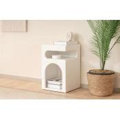 Hanah Home Nocni ormaric Kornjaca, 35x55x35 cm, Bijela