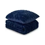 Komplet Dormeo Warm Hug Lux modra 200x200 cm NAVY
