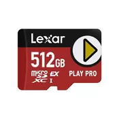 Lexar PLAY PRO memorijska kartica, Micro SDXC Express 7.1, 512 GB, 900 MB/s, V30 (LMSXPS0512G-BNNNG)