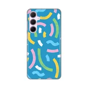 Silikonska maska Print za mobilni telefon Samsung A356B Galaxy A35 5G Happy Lines, Plava