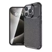 Maska Carbon Defender za iPhone 16 Pro Max crna