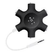 Belkin RockStar 5-portni 3,5-žični adapter za slušalke - bel