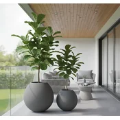 Okrasni lonec Jupiter 40 ash grey - siva - 25 do 50 cm - Clayfibre - 31 do 50 cm