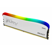 DDR4 Fury Beast Wh RGB 16GB (1*16GB)/3200 CL1