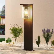 Lucande ulična svetilka Semka, 65 cm, antracit, steklo, aluminij - Sodobni - antracit, prozoren - Kovina